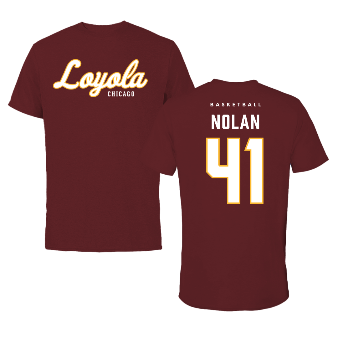 Loyola University-Chicago Basketball Maroon Loyola Performance Tee - #41 Emma Nolan