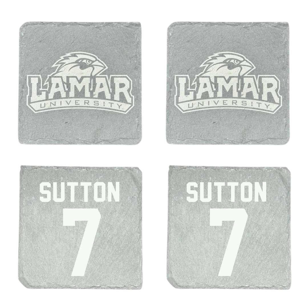 Lamar University Baseball Stone Coaster (4 Pack)  - #7 Carter Sutton