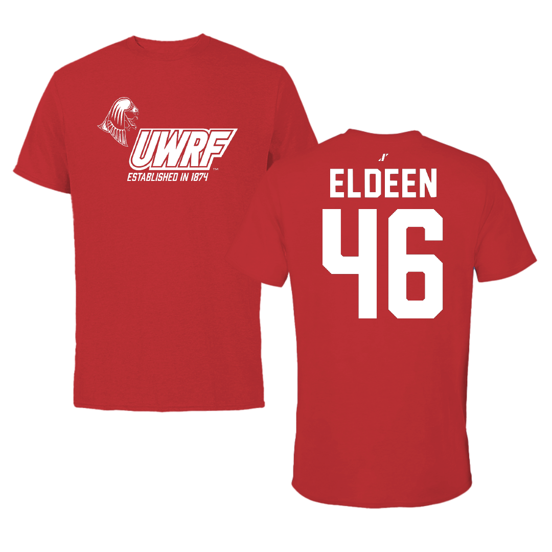 University of Wisconsin-River Falls Football Red General Performance Tee - #46 Austin Eldeen
