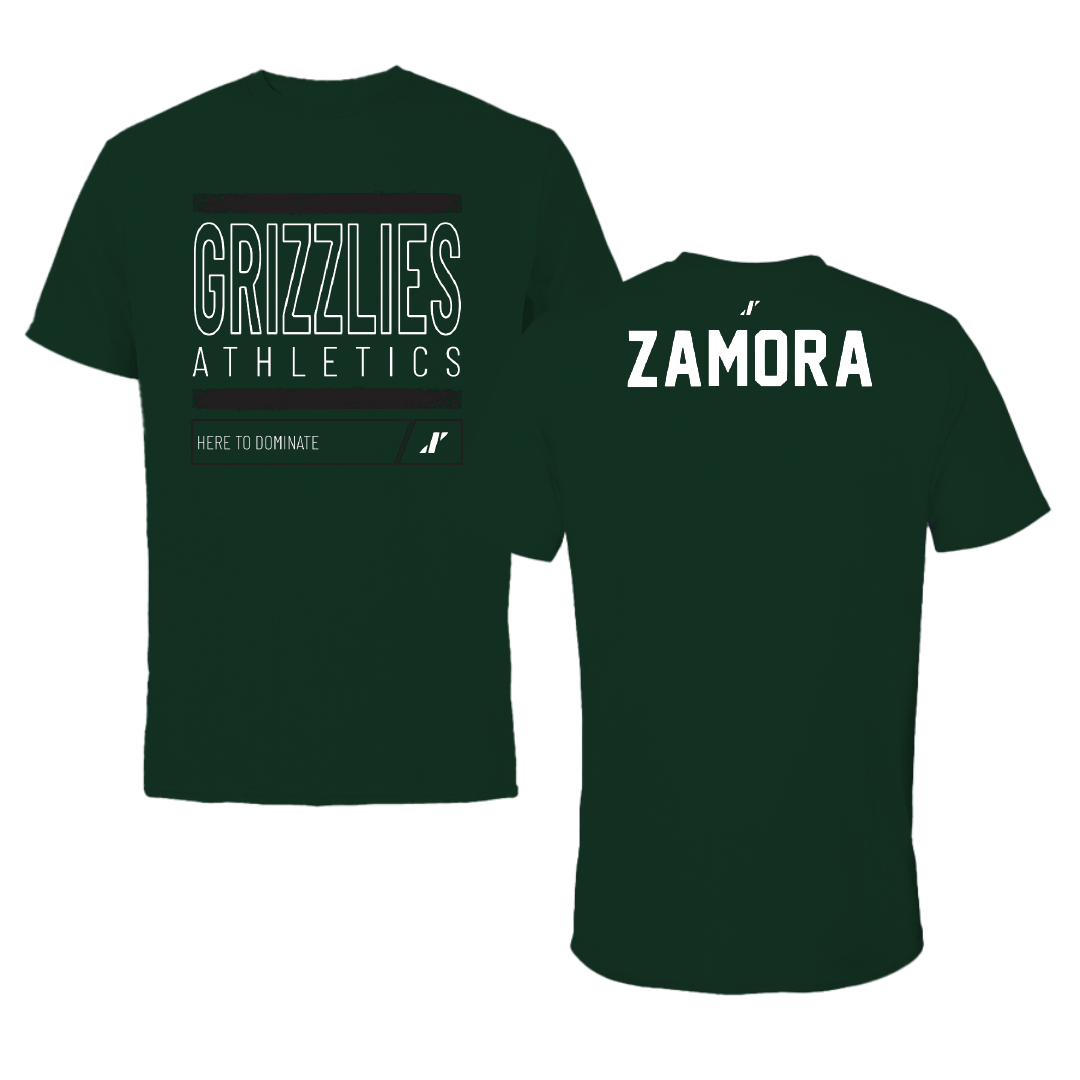 Adams State University Wrestling Forest Green Dominate Performance Tee - Aaron Zamora