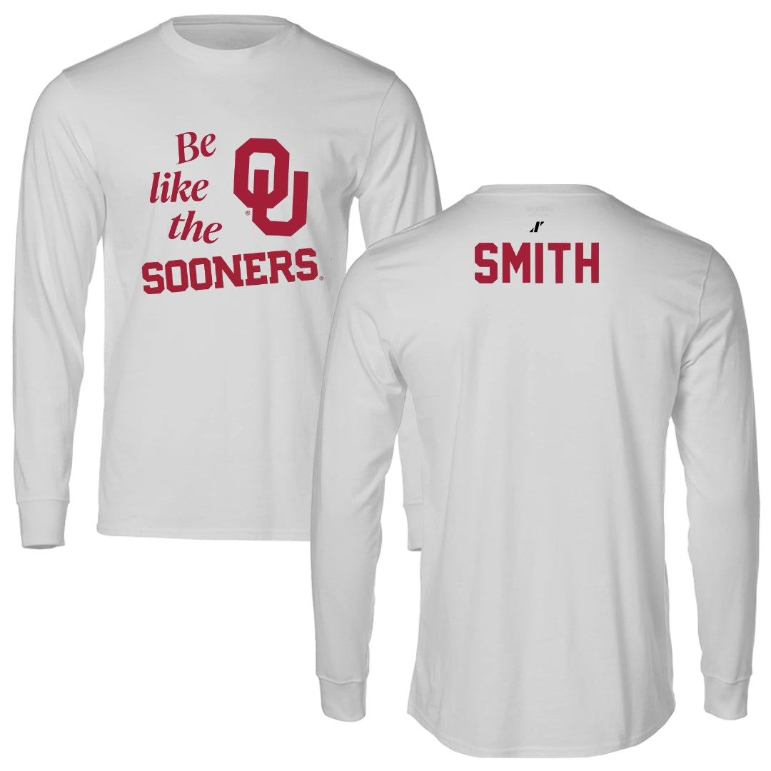 University of Oklahoma Wrestling Light Gray Be Like Us Long Sleeve - Kaden Smith
