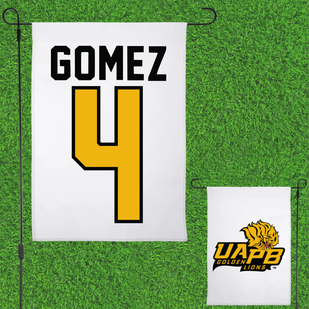 University of Arkansas-Pine Bluff Softball White Garden Flag - #4 Jazlyn Gomez