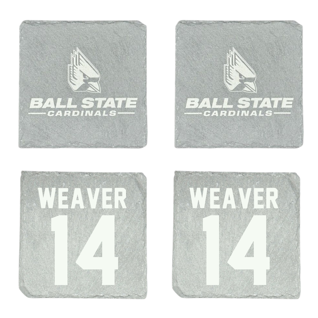 Ball State University Softball Stone Coaster (4 Pack)  - #14 Maddie Weaver