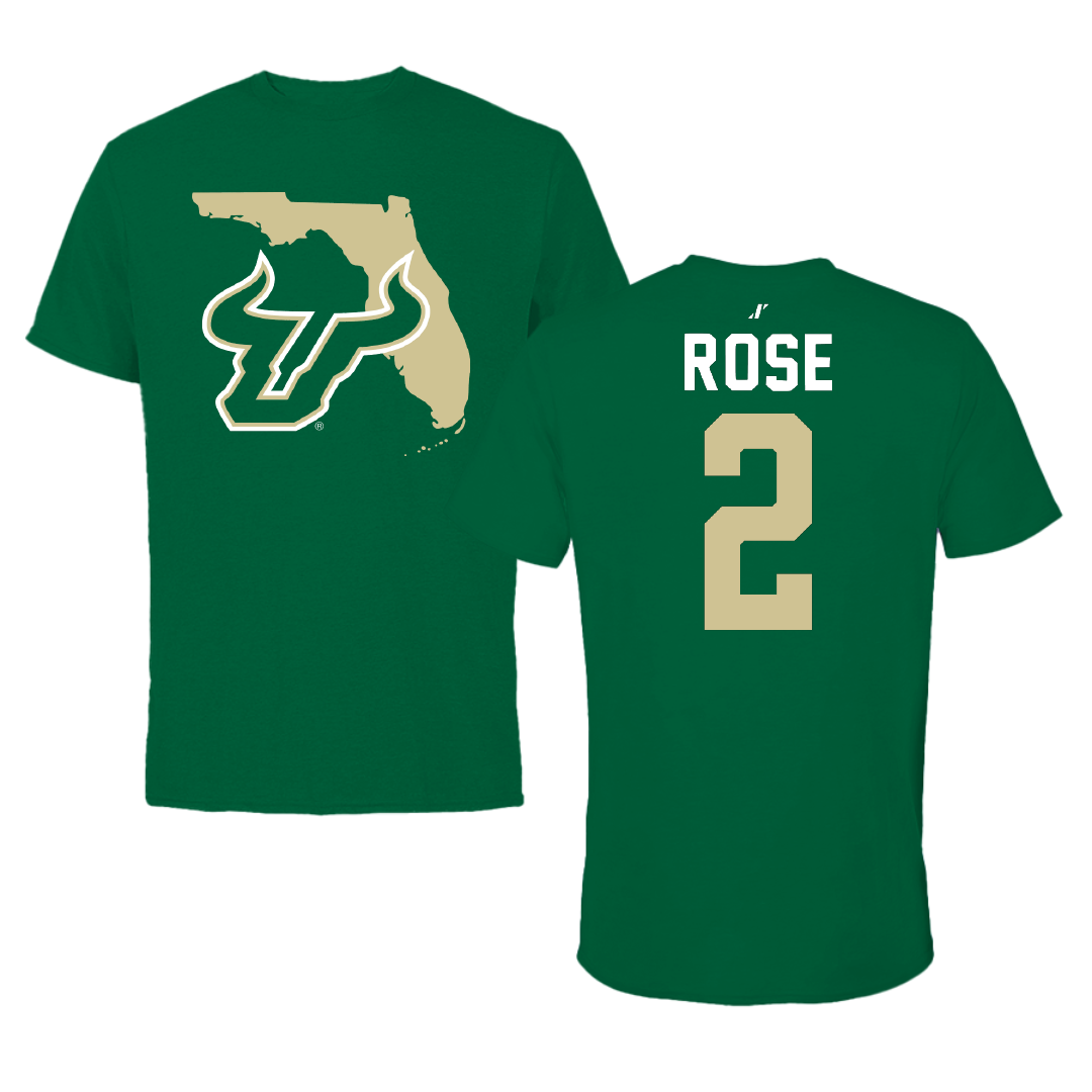 University of South Florida Baseball Green State Tee - #2 Matt Rose