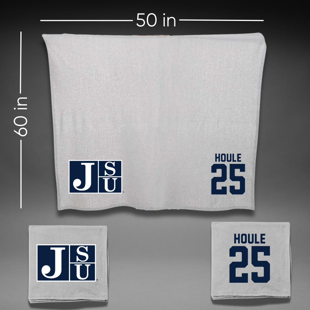 Jackson State University Soccer Gray Blanket - #25 Olla Houle
