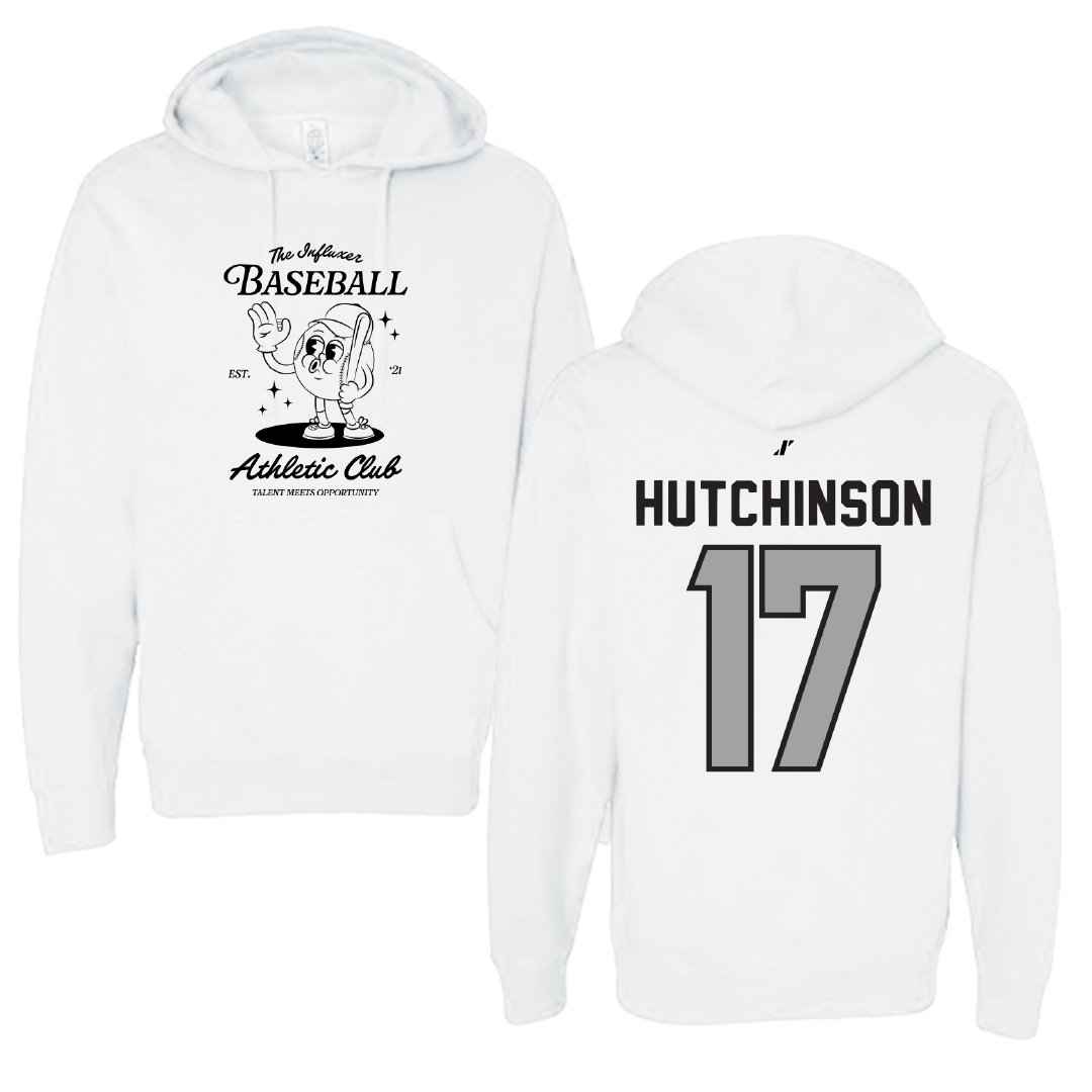 Baseball White Influxer Athletic Club Hoodie - #17 Connor Hutchinson