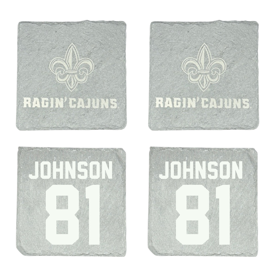 University of Louisiana at Lafayette Football Stone Coaster (4 Pack)  - #81 Jaydon Johnson
