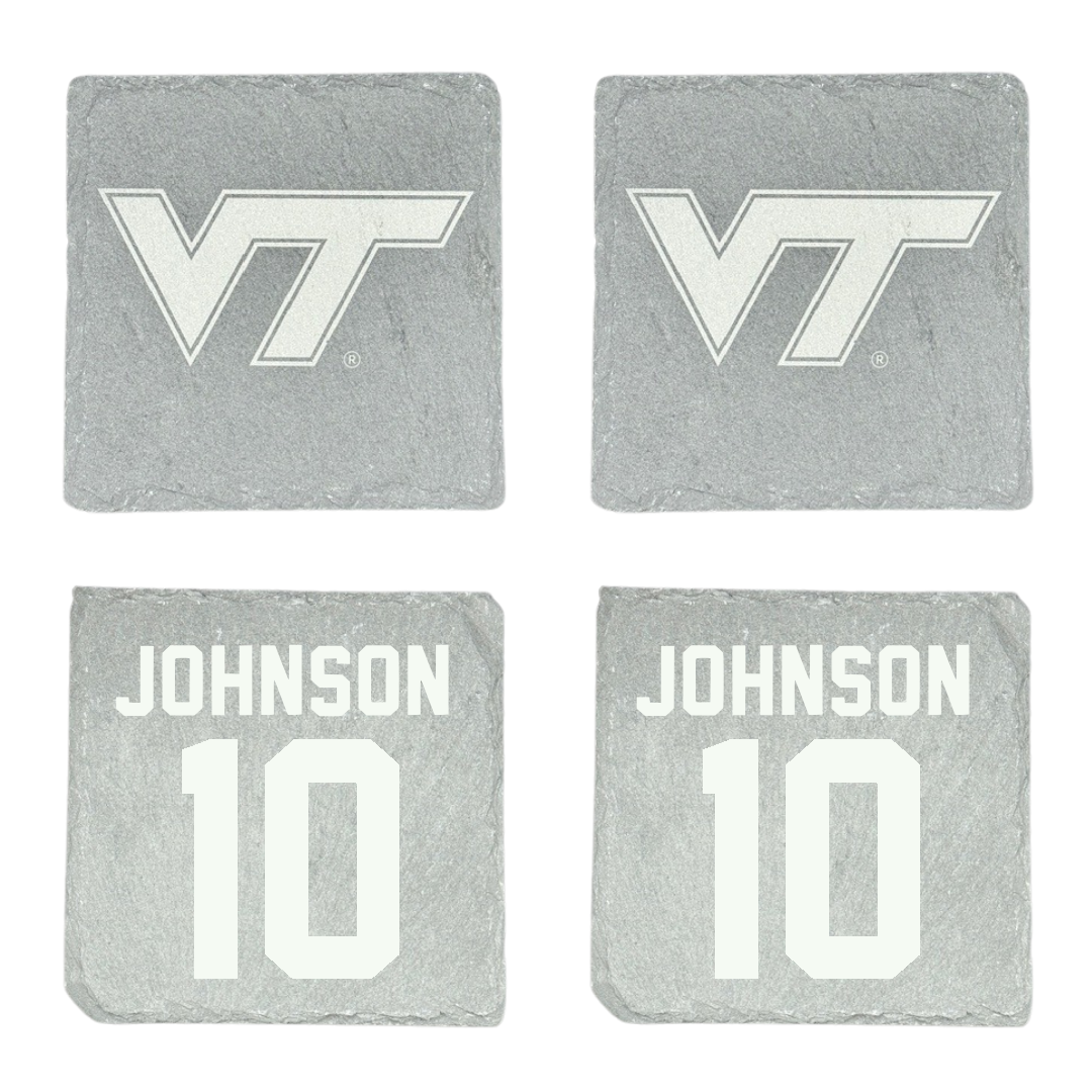 Virginia Tech Basketball Stone Coaster (4 Pack)  - #10 Tyler Johnson