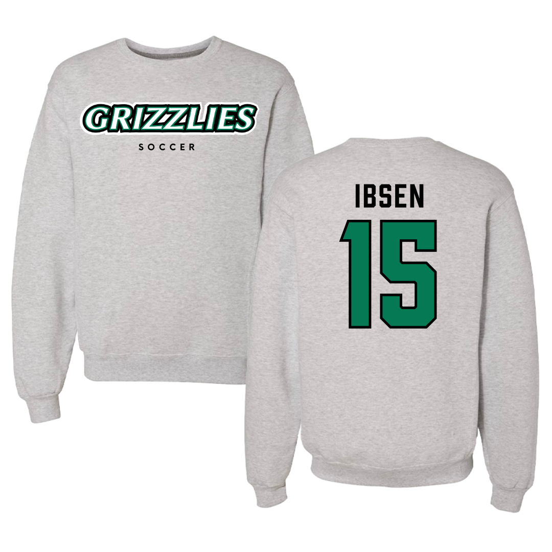 Adams State University Soccer Gray Grizzlies Crewneck - #15 Emily Ibsen