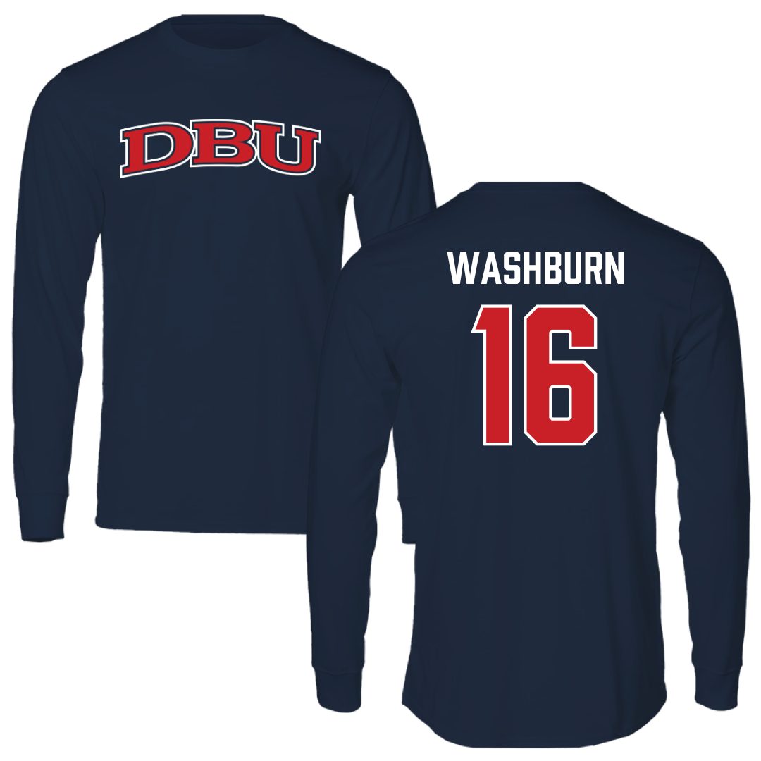 Dallas Baptist University Volleyball Navy DBU Performance Long Sleeve - #16 Sadie Washburn