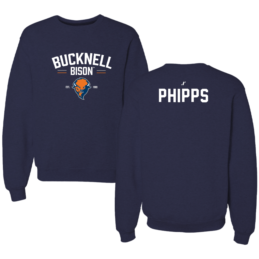 Bucknell University Wrestling Navy General Crewneck - Kurt Phipps
