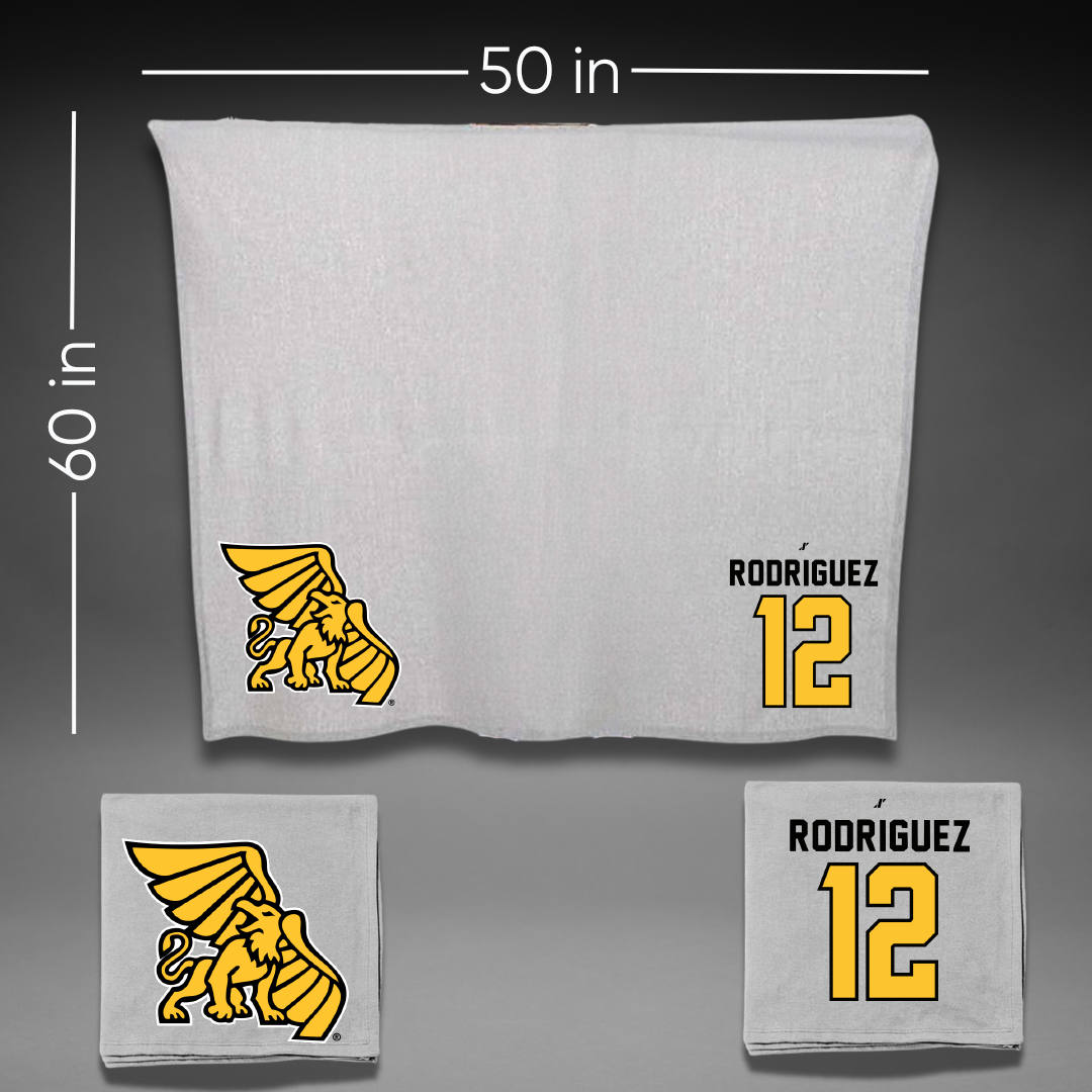 Missouri Western State University Baseball Gray Blanket - #12 Diego Rodriguez