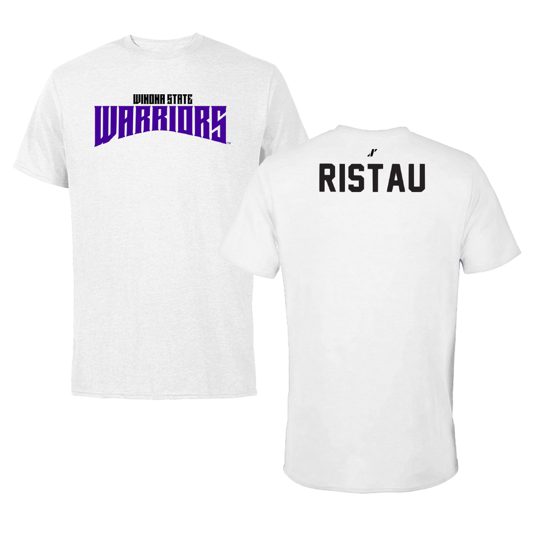 Winona State University Tennis White Classic Performance Tee - Lainy Ristau