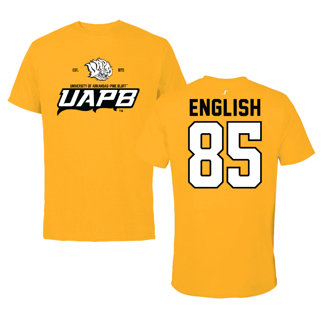 University of Arkansas-Pine Bluff Football Gold General Tee - #85 Kevin English