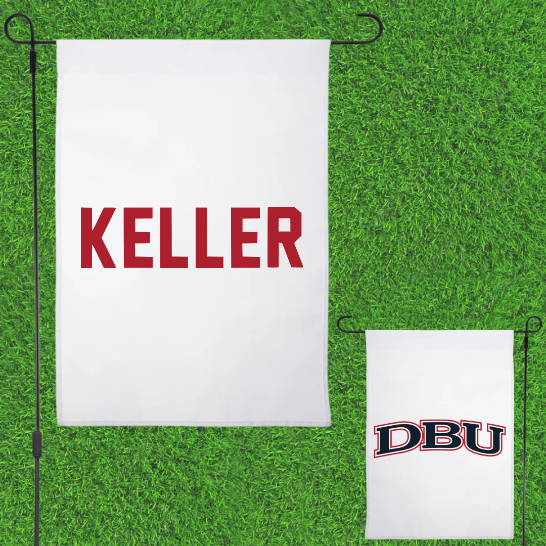 Dallas Baptist University TF and XC White Garden Flag - KayCee Keller