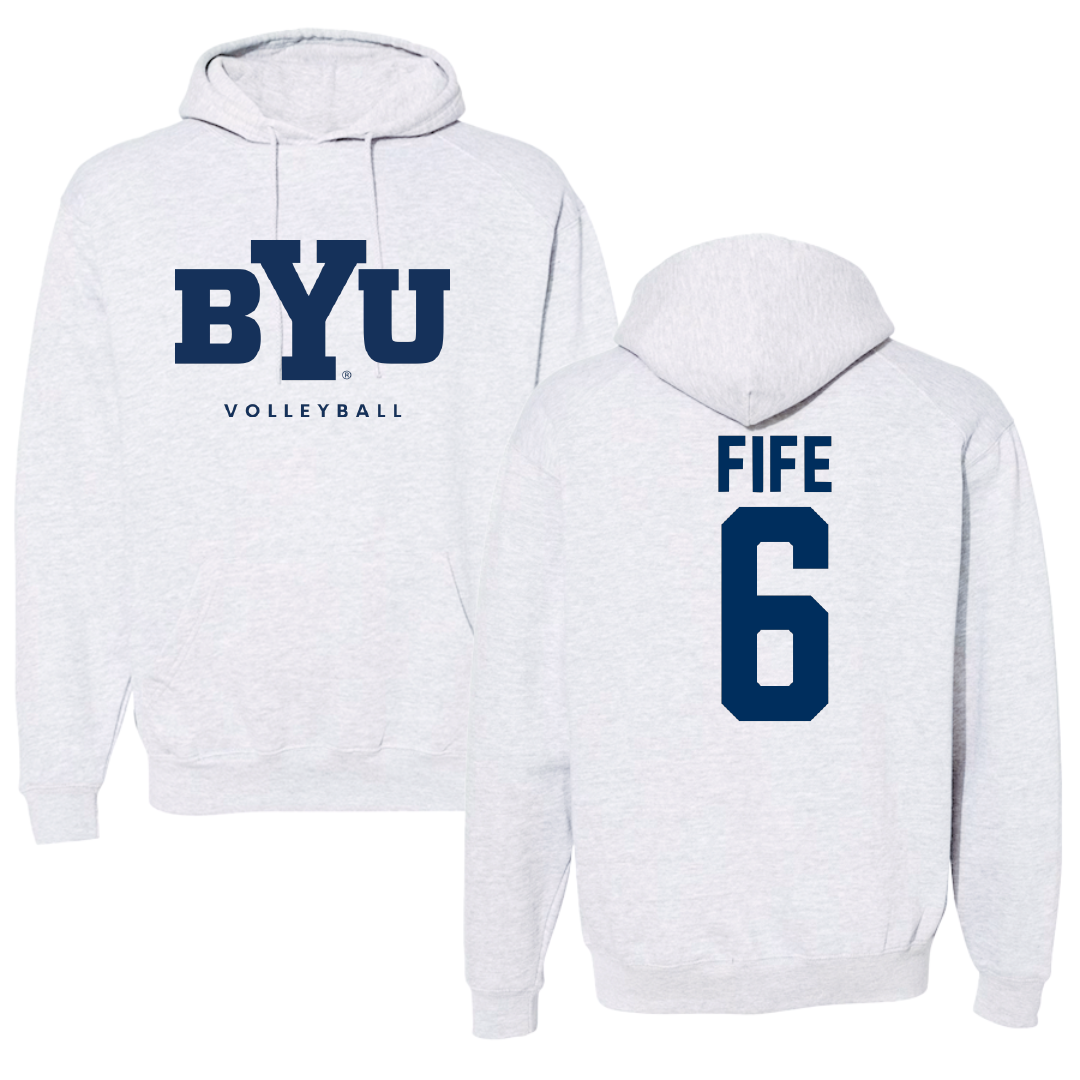 Brigham Young University Volleyball Gray Hoodie - #6 Jackson Fife