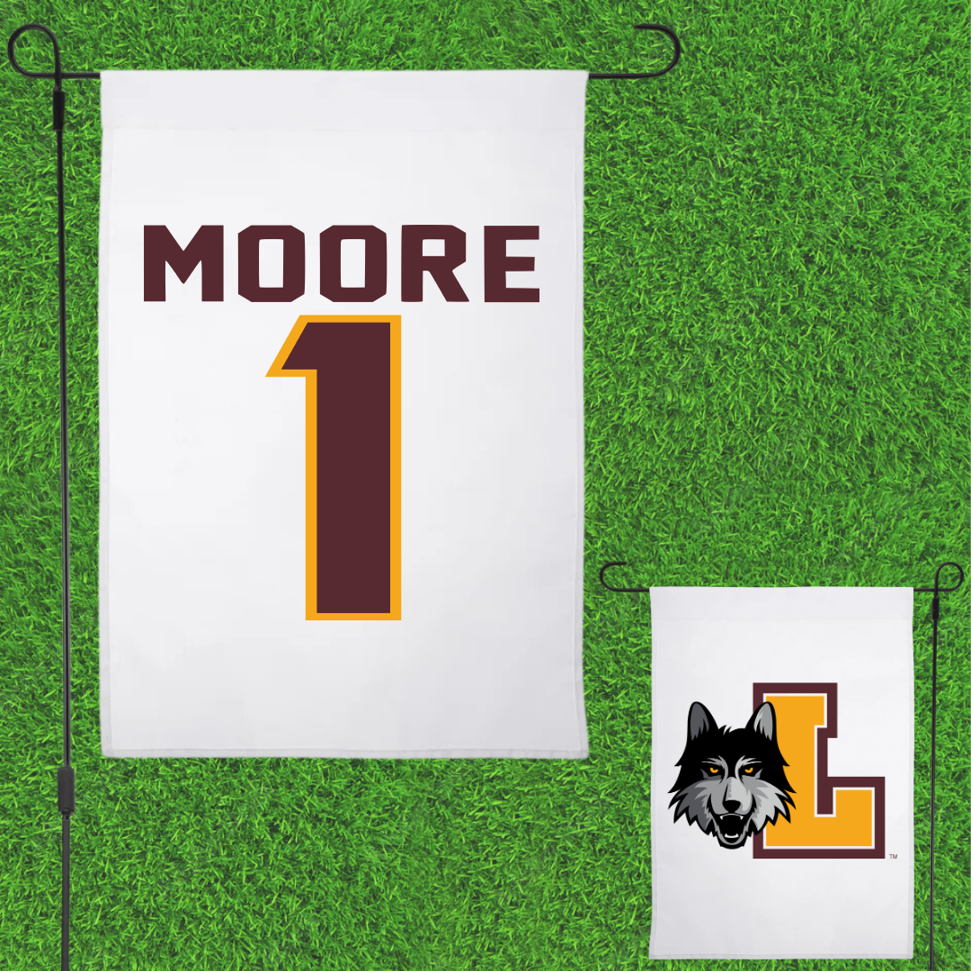 Loyola University-Chicago Basketball White Garden Flag - #1 Aaliyah Moore