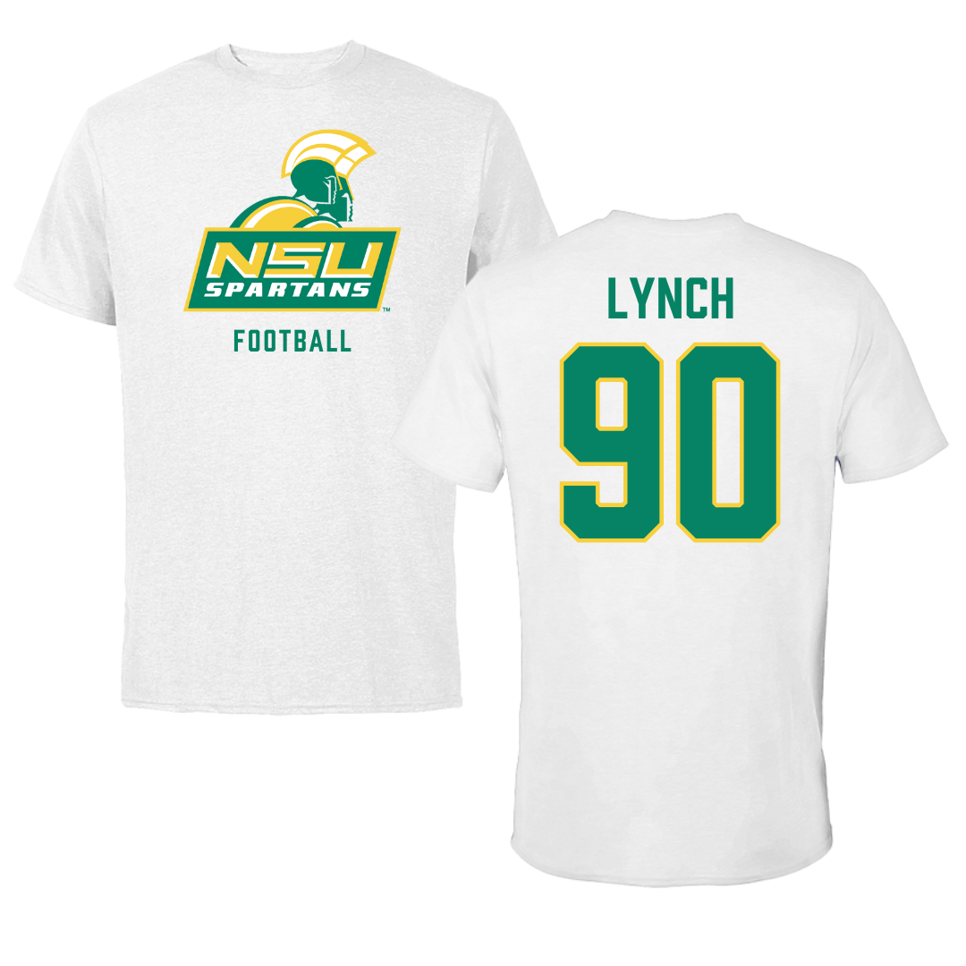 Norfolk State University Football White Performance Tee - #90 Keshawn Lynch