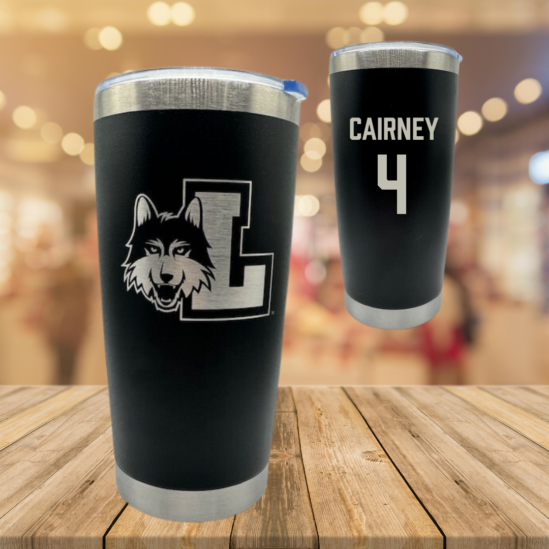 Loyola University-Chicago Soccer Black Stainless Steel Tumbler - #4 TJ Cairney