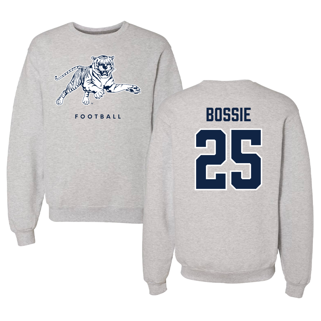 Jackson State University Football Gray Crewneck - #25 Jaden Bossie