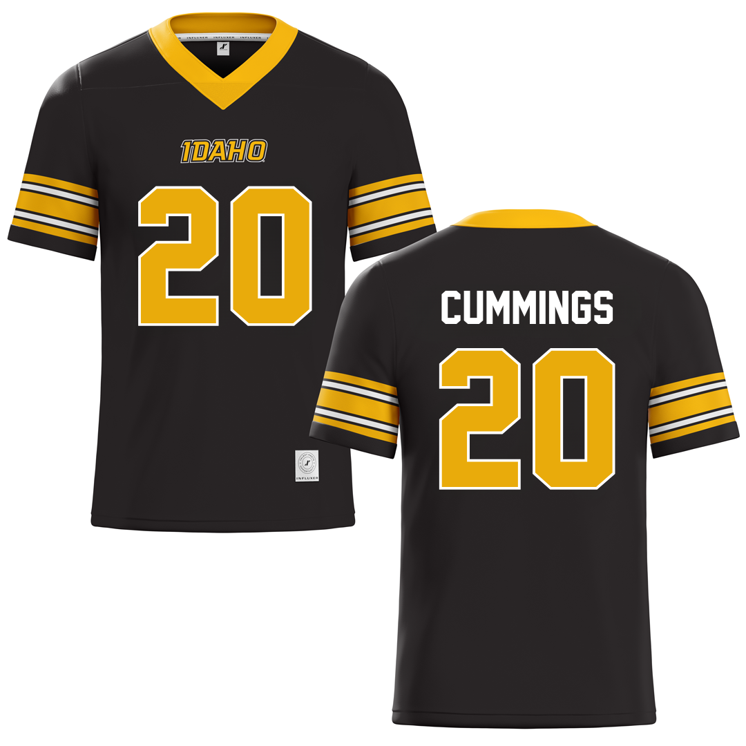 University of Idaho Black Football Jersey - #20 Elisha Cummings