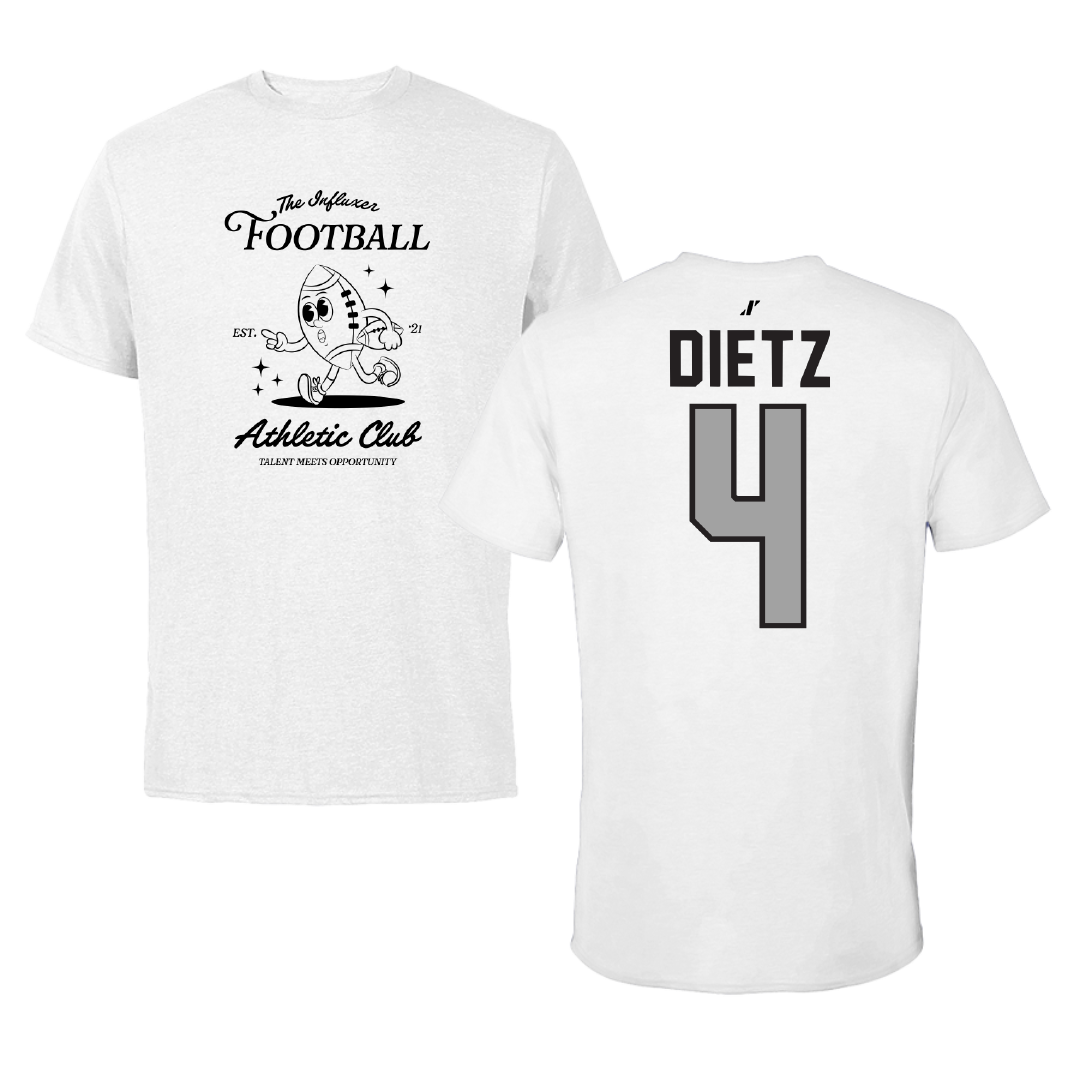Football White Influxer Athletic Club Tee - #4 MarQeese Dietz