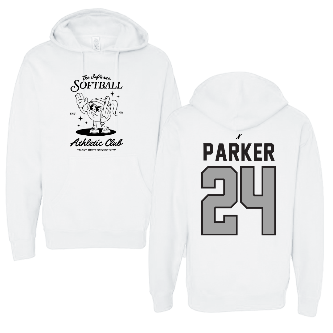Softball White Influxer Athletic Club Hoodie - #24 Haley Parker