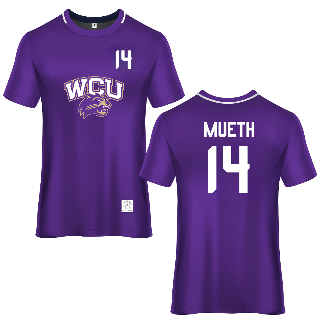 Western Carolina University Purple Soccer Jersey - #14 Mary Mueth
