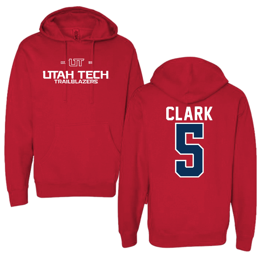 Utah Tech University Baseball Red General Hoodie - #5 Cayden Clark
