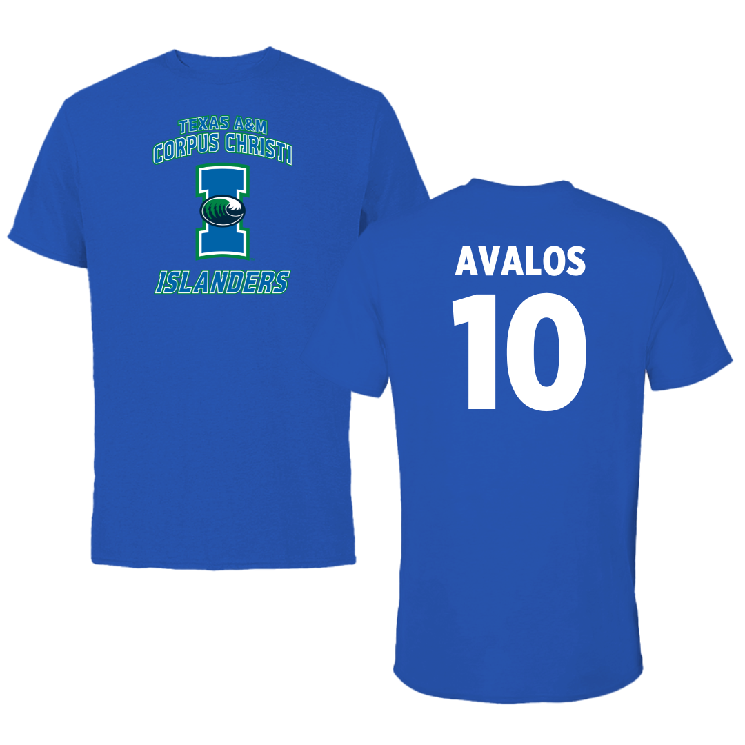 Texas A&M University-Corpus Christi Softball Blue Islanders Tee - #10 Rhea-Ann Avalos