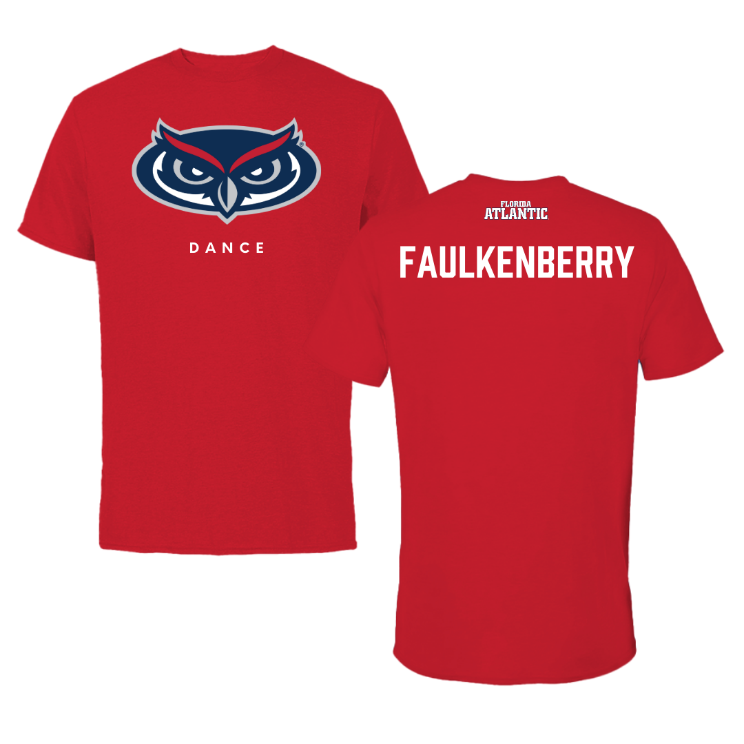 Florida Atlantic University Dance Red Jersey Performance Tee - Sara Faulkenberry