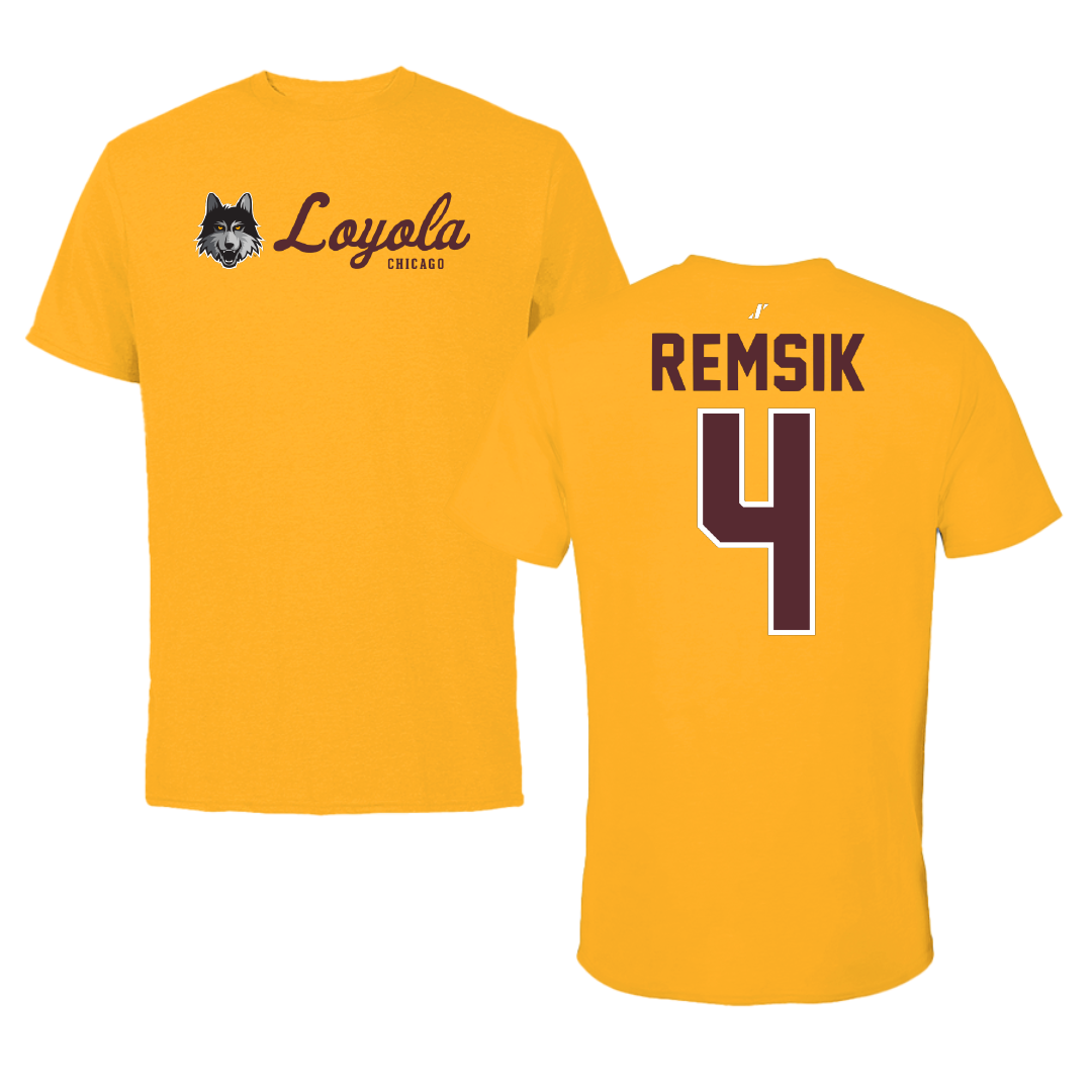 Loyola University-Chicago Softball Gold General Tee - #4 Sophia Remsik