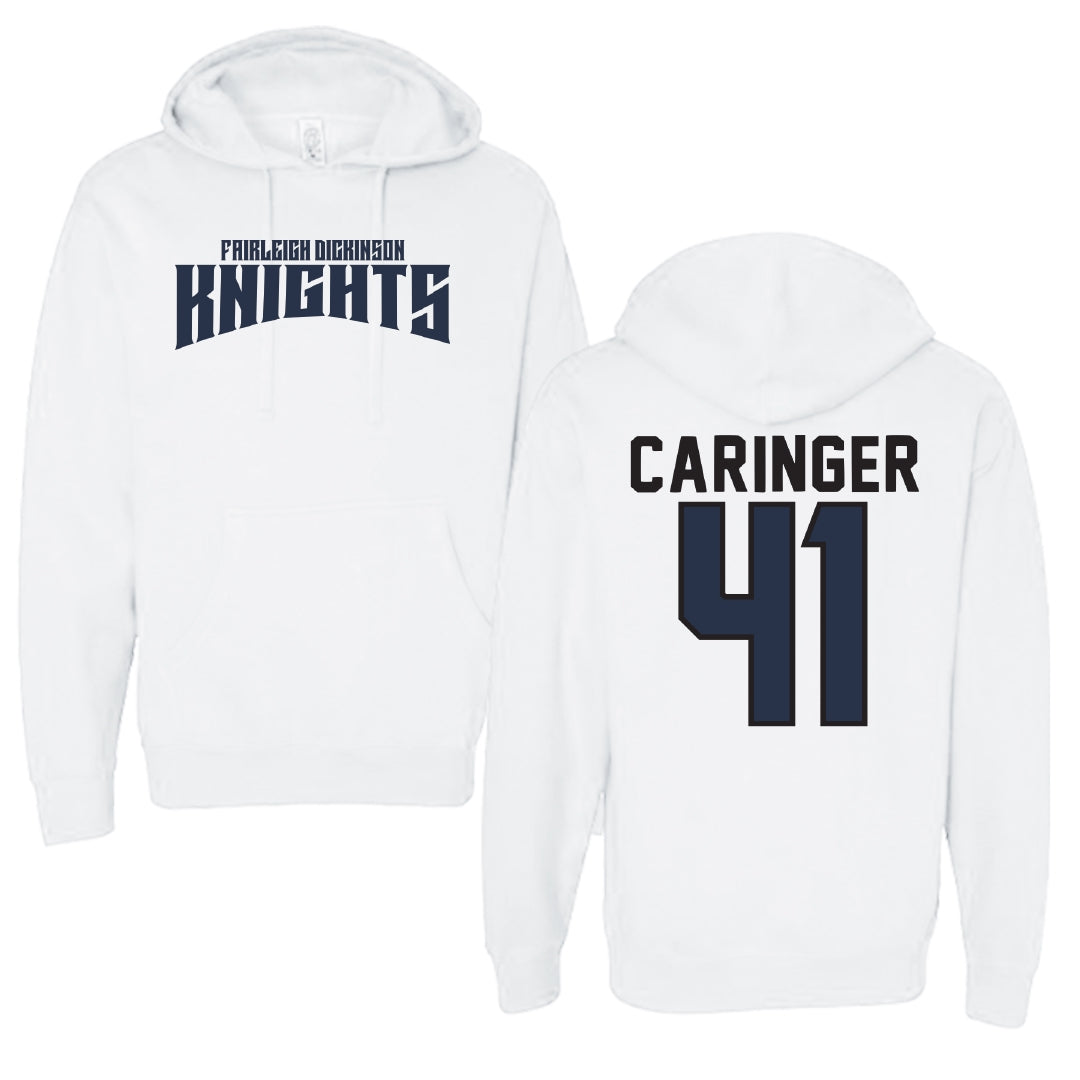 Fairleigh Dickinson University-Metropolitan Campus Softball White Classic Hoodie - #41 Finley Caringer