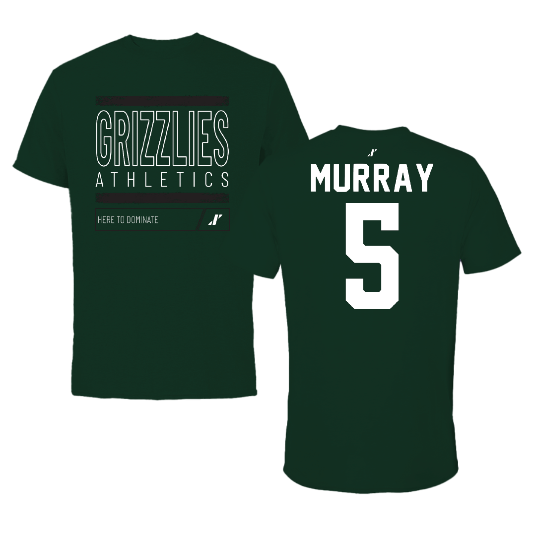 Adams State University Baseball Forest Green Dominate Tee - #5 Connor Murray