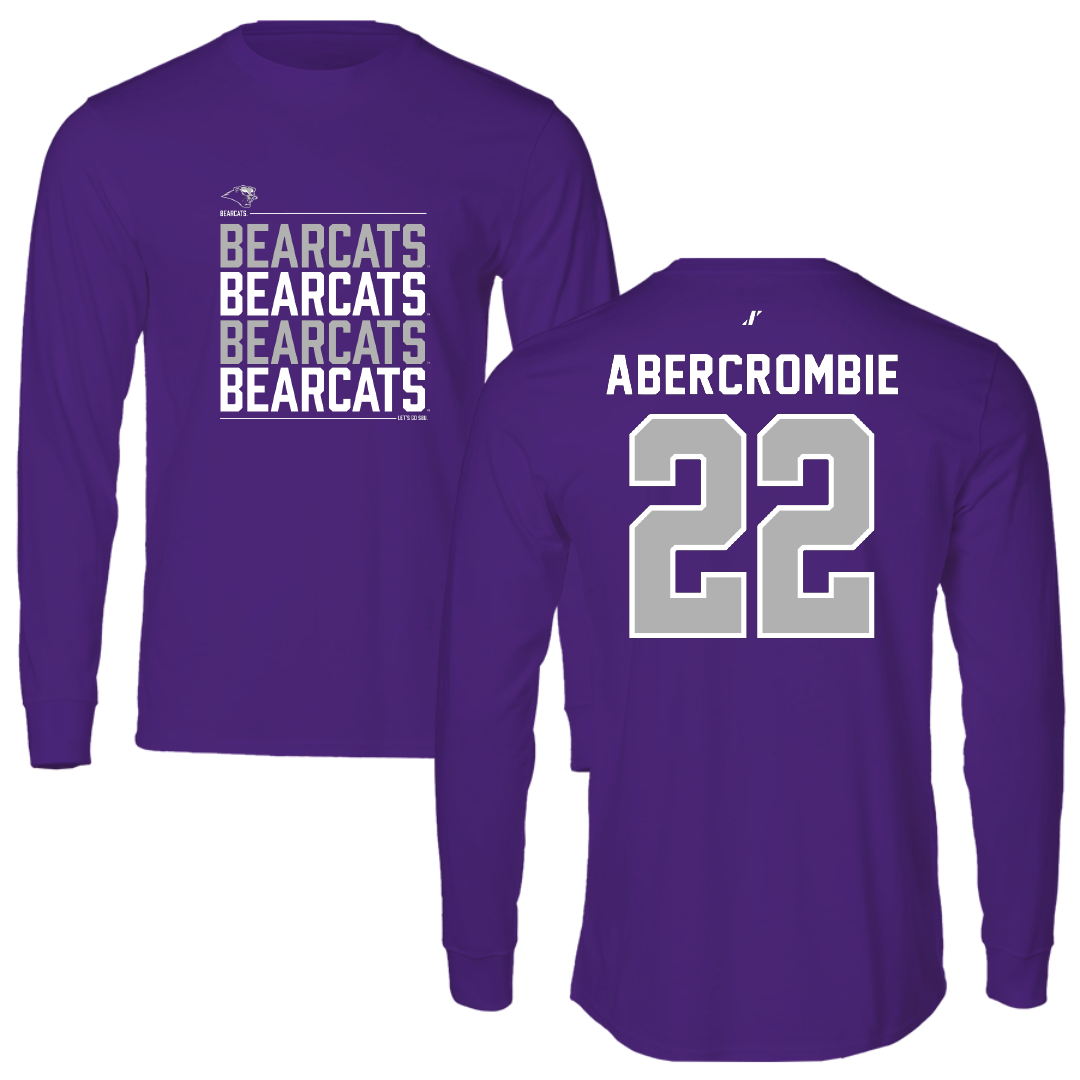 Southwest Baptist University Football Purple General Long Sleeve - #22 Jordan Abercrombie