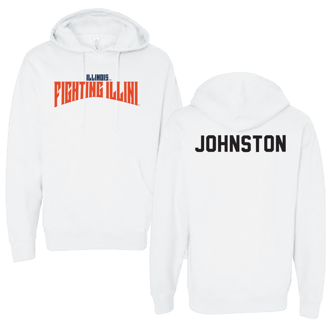 University of Illinois TF and XC White Classic Hoodie - Cody Johnston