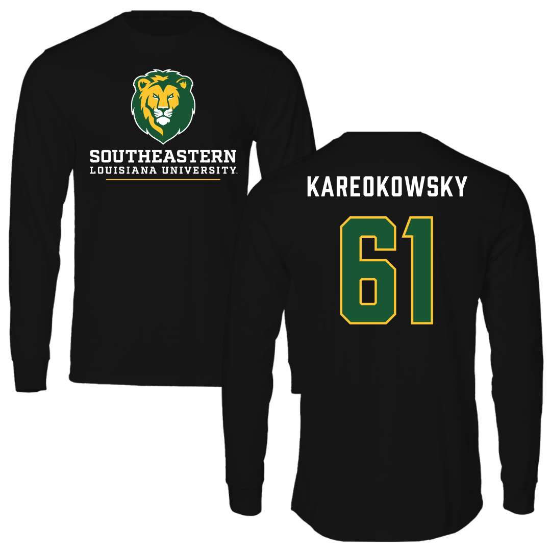 Southeastern Louisiana University Football Black Long Sleeve - #61 Holden Kareokowsky
