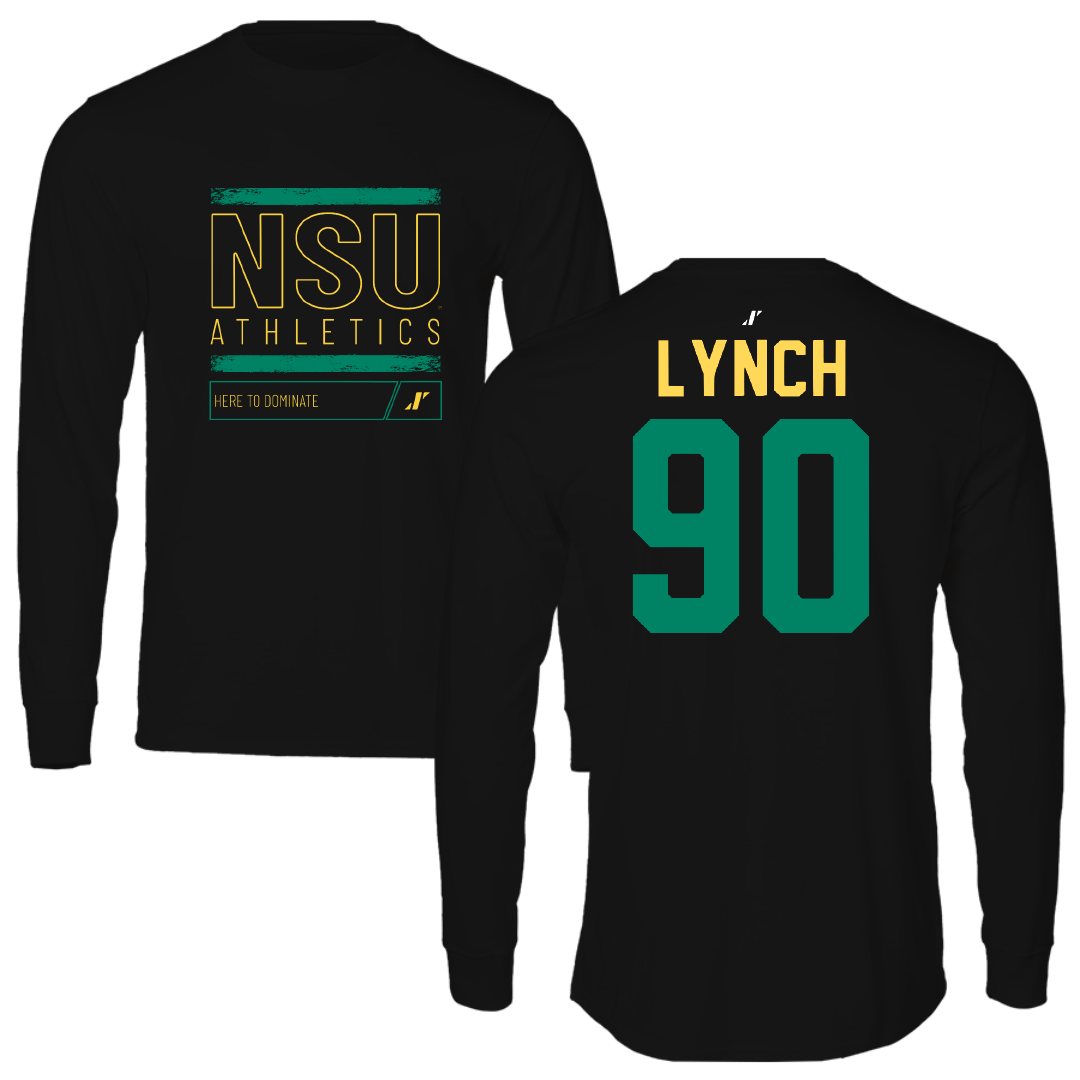 Norfolk State University Football Black Dominate Long Sleeve - #90 Keshawn Lynch