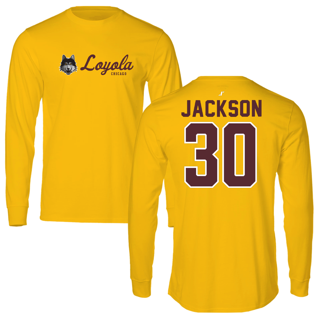Loyola University-Chicago Basketball Gold General Long Sleeve - #30 Destiny Jackson