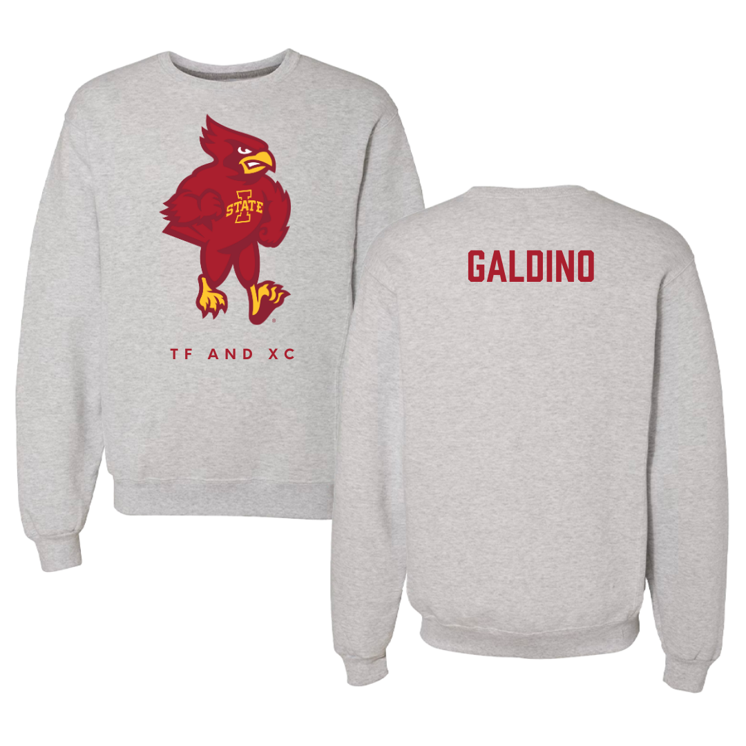 Iowa State University TF and XC Gray Crewneck - Emanuel Galdino
