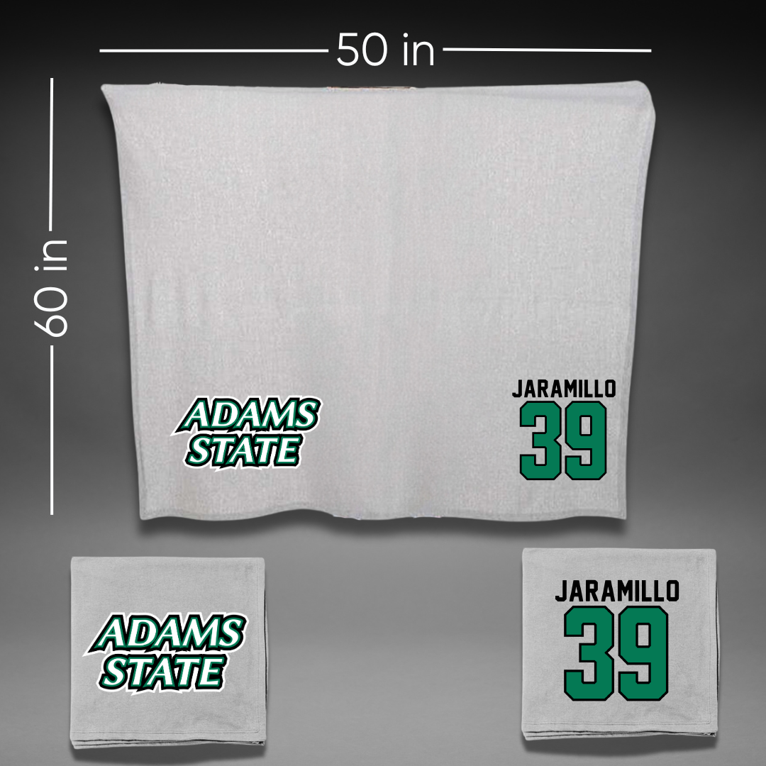 Adams State University Soccer Gray Blanket - #39 Cassandra Jaramillo