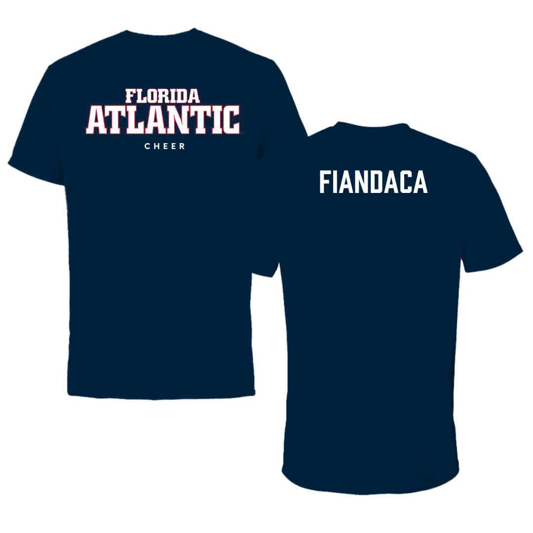 Florida Atlantic University Cheer Navy Block Performance Tee - Avrie Fiandaca