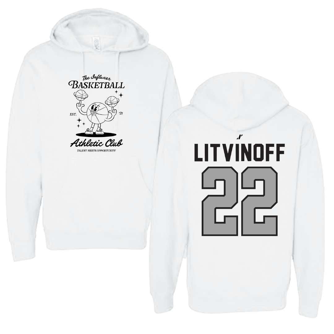 Basketball White Influxer Athletic Club Hoodie - #22 Kennedy Litvinoff
