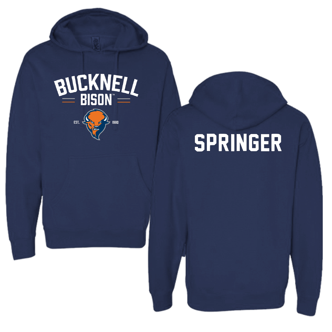 Bucknell University Wrestling Navy General Hoodie - Nolan Springer