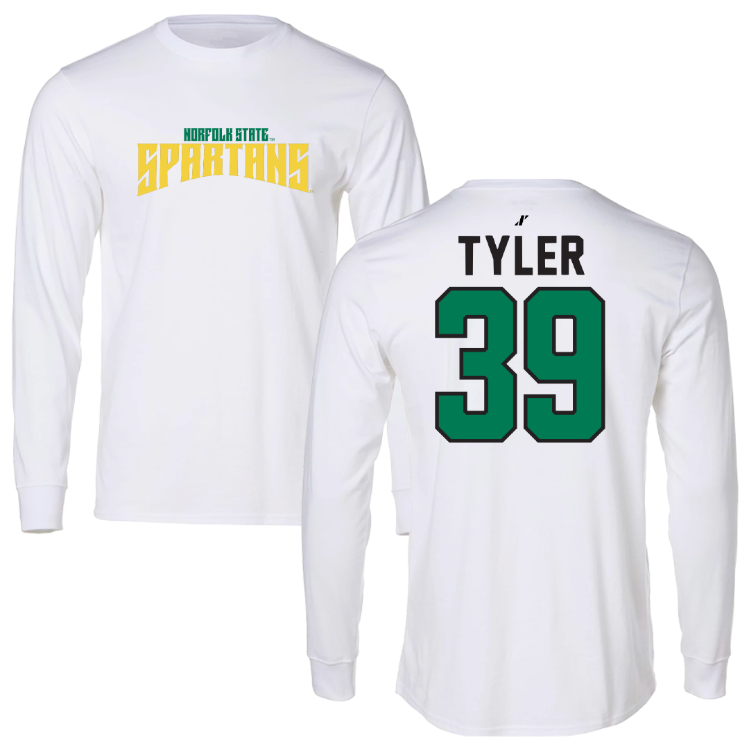 Norfolk State University Softball White Classic Performance Long Sleeve - #39 Brierra Tyler