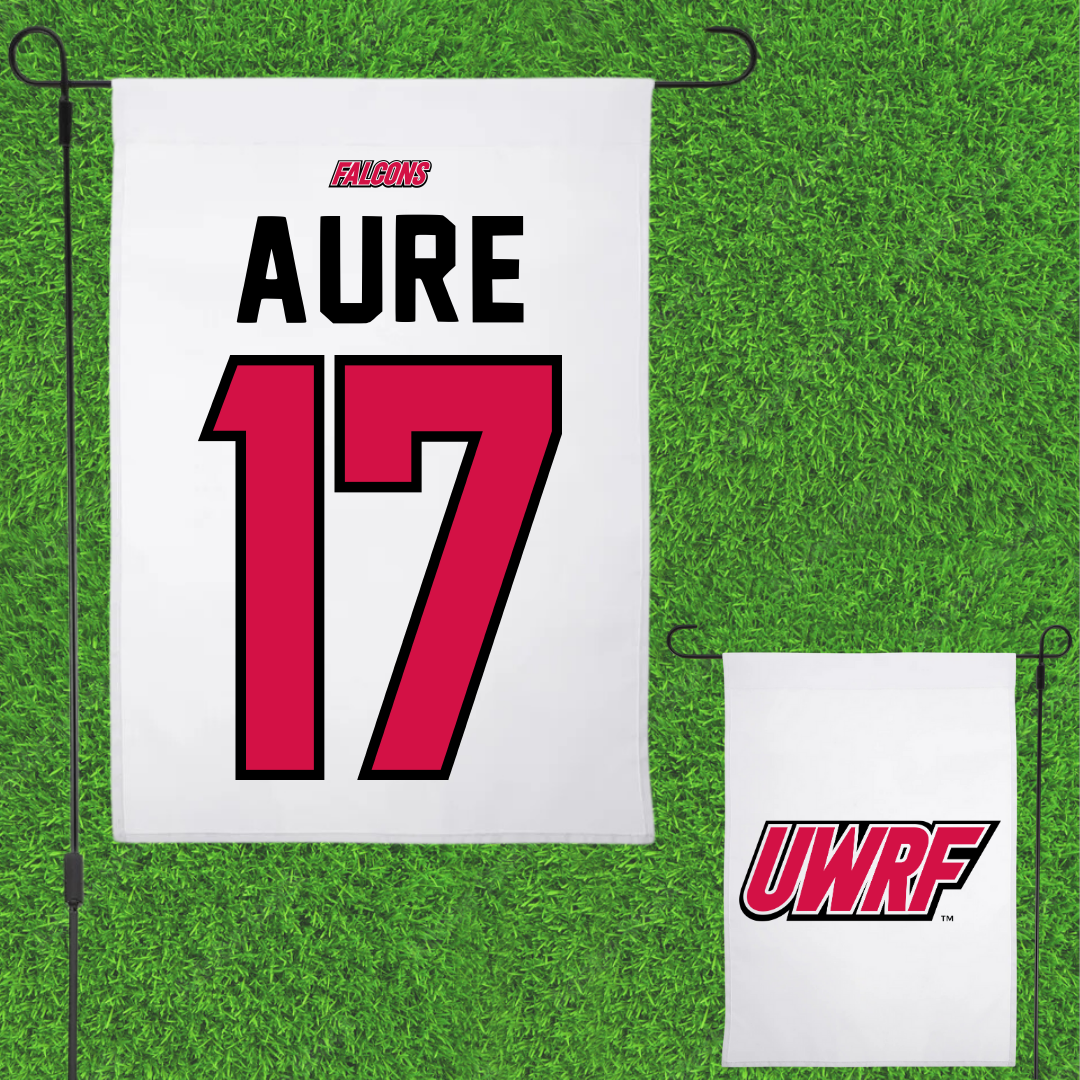University of Wisconsin-River Falls Ice Hockey White Garden Flag - #17 MaKenna Aure