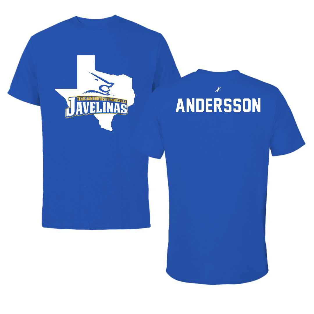 Texas A&M University-Kingsville Tennis Blue State Tee - Annika Andersson