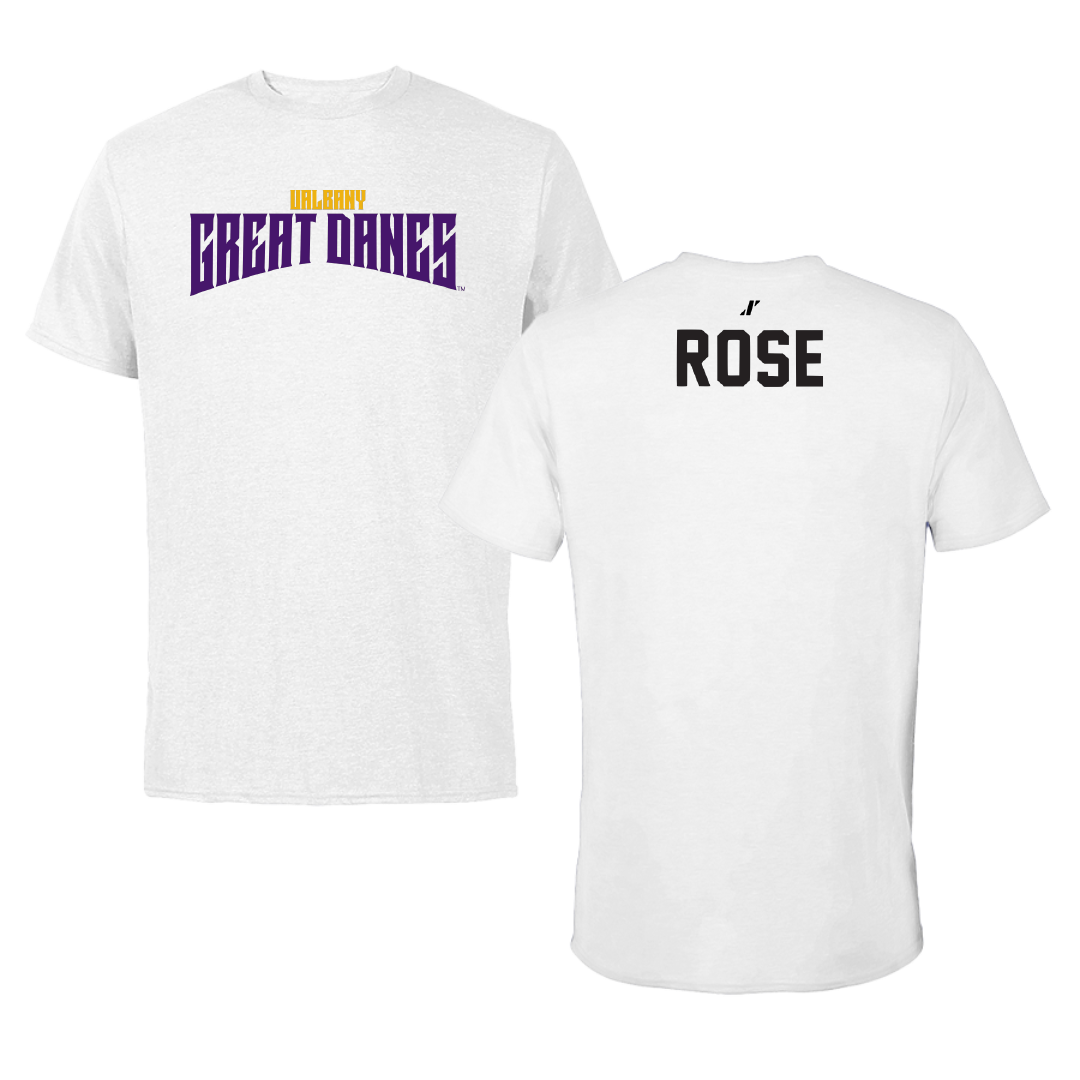 University at Albany TF and XC White Classic Tee - Scarlett Rose