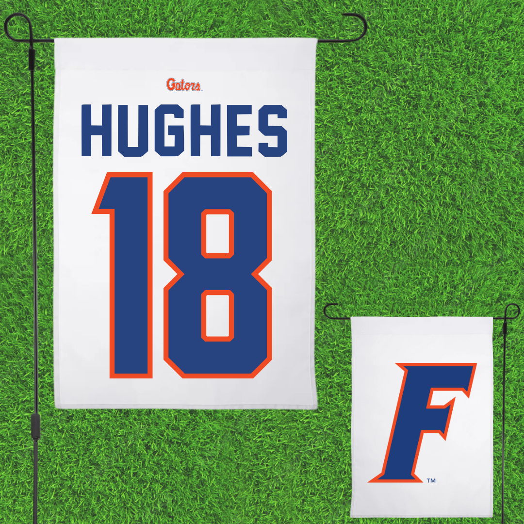 University of Florida Lacrosse White Garden Flag - #18 Samantha Hughes