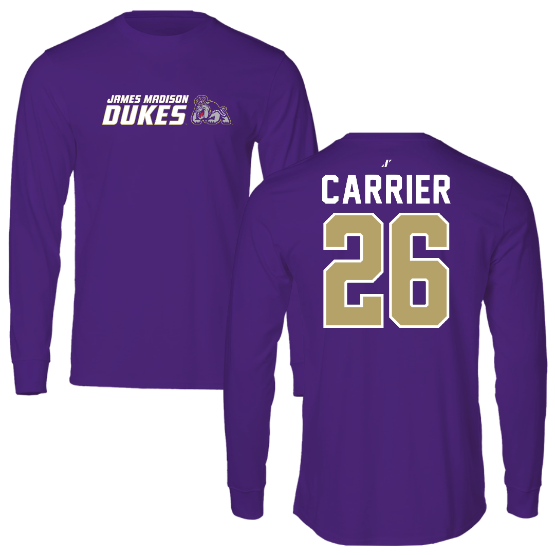 James Madison University Softball Purple General Long Sleeve - #26 Kate Carrier